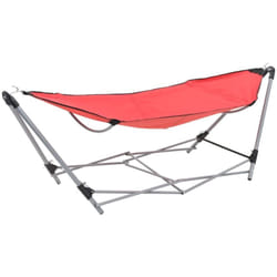 Vidaxl - Hamac avec support pliable Rouge