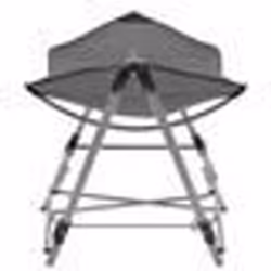 vidaXL Hamac avec support pliable Gris
