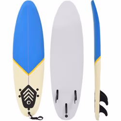 vidaXL Planche de surf 170 cm Bleu et crème - TU