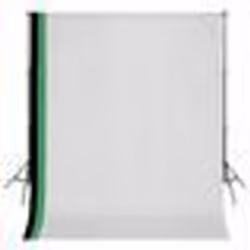 vidaXL Kit de studio photo et 3 toiles de fond réglables Coton 3x3 m - TU