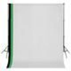 vidaXL Kit de studio photo et 3 toiles de fond réglables Coton 3x3 m - TU