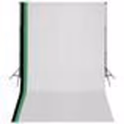 vidaXL Kit de studio photo et 3 toiles de fond réglables Coton 3x5 m - TU