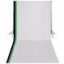 vidaXL Kit de studio photo et 3 toiles de fond réglables Coton 3x6 m - TU