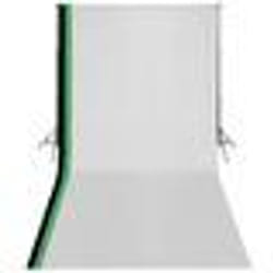 vidaXL Kit de studio photo et 3 toiles de fond réglables Coton 3x6 m - TU