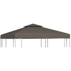 Toile supérieure de belvédère 2 niveaux 310 g/m² 3x3 m Taupe Vidaxl