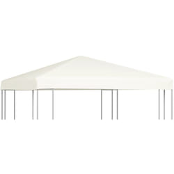 Toile supérieure de belvédère 310 g / m² 3 x 3 m Blanc crème