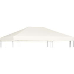 Vidaxl - Toile supérieure de belvédère 310 g / m² 4x3 m Blanc crème