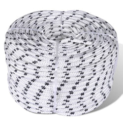 vidaXL Corde de bateau tressée Polyester 8 mm 500 m Blanc - TU