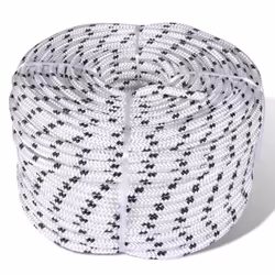 vidaXL Corde de bateau tressée Polyester 12 mm 250 m Blanc - TU