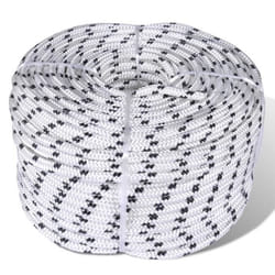 vidaXL Corde de bateau tressée Polyester 12 mm 250 m Blanc - TU