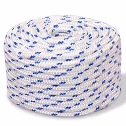 vidaXL Corde de bateau Polypropylène 12 mm 250 m Blanc - TU