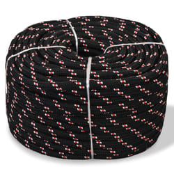 vidaXL Corde de bateau Polypropylène 16 mm 50 m Noir - TU