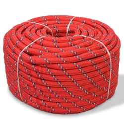 vidaXL Corde de bateau Polypropylène 10 mm 250 m Rouge - TU