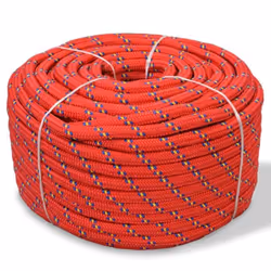 vidaXL Corde de bateau Polypropylène 16 mm 50 m Rouge - TU