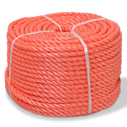 vidaXL Corde torsadée Polypropylène 10 mm 500 m Orange - TU