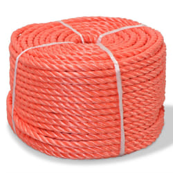 vidaXL Corde torsadée Polypropylène 12 mm 500 m Orange - TU