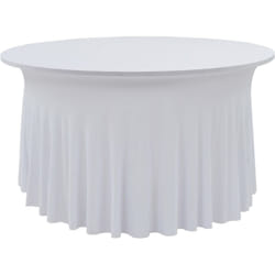 Nappes élastiques de table avec jupon 2 pcs 180x74 cm Blanc - Vidaxl