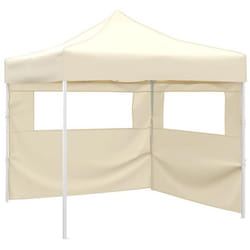vidaXL Tente pliable avec 2 parois 291x291x315 cm Crème - TU