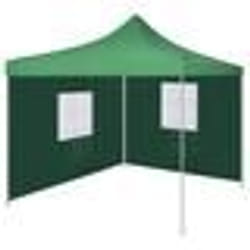vidaXL Tente pliable avec 2 parois 3 x 3 m Vert - TU