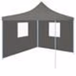 vidaXL Tente de réception escamotable avec 2 parois 3x3 m Anthracite - TU