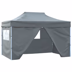vidaXL Tente pliable avec 4 parois latérales 3 x 4,5 m Anthracite - TU