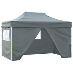 vidaXL Tente pliable avec 4 parois latérales 3 x 4,5 m Anthracite - TU