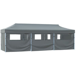 Vidaxl - Tente de réception pliable avec 8 parois 3 x 9 m Anthracite