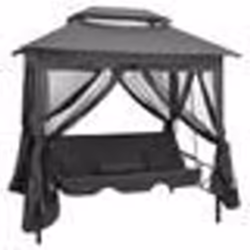 vidaXL Balancelle convertible à auvent Anthracite 220x160x240 cm Acier - TU