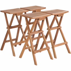 Cet ensemble de tabourets de bar pliables en bois massif avec une finition à base d’eau ajoutera une touche d’élégance à votr ...