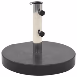 vidaXL Socle de parasol Granite 28,5 kg Rond Noir - TU