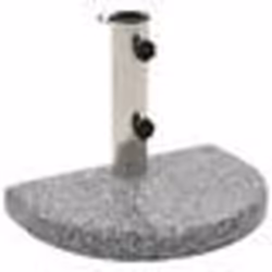 vidaXL Socle de parasol Granite courbe 10 kg Gris - TU