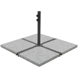 Plaque de poids carrée pour parasol Granit 25 kg Gris vidaXL