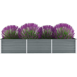 Vidaxl - Lit surélevé de jardin Acier galvanisé 240x80x45 cm Gris