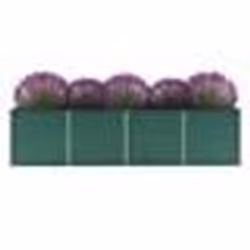 vidaXL Lit surélevé de jardin Acier galvanisé 320x80x77 cm Vert