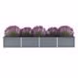 vidaXL Lit surélevé de jardin Acier galvanisé 320x80x45 cm Gris - TU