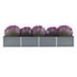 vidaXL Lit surélevé de jardin Acier galvanisé 320x80x45 cm Gris - TU