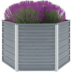 Vidaxl - Lit surélevé de jardin Acier galvanisé 129x129x77 cm Gris