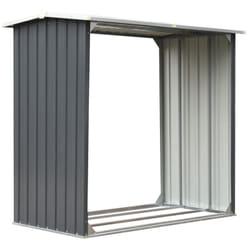 Vidaxl - Abri de stockage de bois Acier galvanisé 172x91x154 cm Gris
