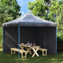 Vidaxl - Paroi de tente de réception 2pcs fermeture éclair pe Anthracite