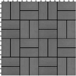 Vidaxl - Carreau de terrasse 11 pcs wpc 30 x 30 cm 1 m² Gris