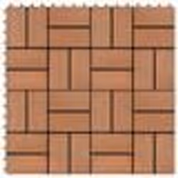 vidaXL Carreau de terrasse 11 pcs WPC 30 x 30 cm 1 m² Couleur Teck