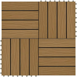 Vidaxl - Carreau de terrasse en relief 11 pcs wpc 30x30 cm 1 m²
