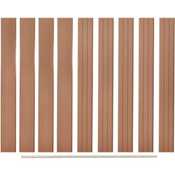 vidaXL Panneaux de clôture de remplacement 9 pcs WPC 170 cm Marron