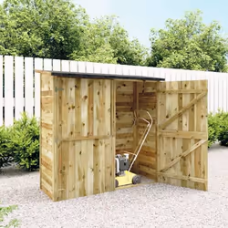 vidaXL Abri à outils de jardin Pinède imprégnée 182x76x175 cm - TU