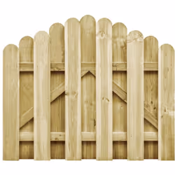 Le portillon de jardin en bois massif au design voûté dégage un charme rustique et constituera un point d'entrée idéal pour l ...