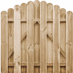 Le portillon de jardin en bois massif au design voûté dégage un charme rustique et constituera un point d'entrée idéal pour l ...