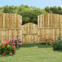 Le portillon de jardin en bois massif au design voûté dégage un charme rustique et constituera un point d'entrée idéal pour l ...