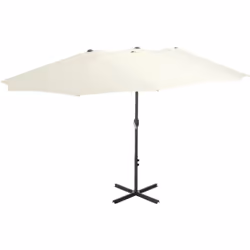 Ce parasol à double toit est parfait pour créer de l'ombre et vous protéger des rayons UV nocifs du soleil. Fabriquée en poly ...