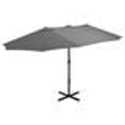 vidaXL Parasol d'extérieur poteau en aluminium 460x270 cm anthracite - TU