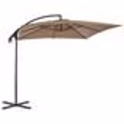 vidaXL Parasol de jardin en porte-à-faux avec poteau en acier taupe - TU